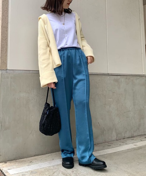 RIVE DROITE(リヴドロワ)の「スタイリッシュに品よく着映える ヴィンテージサテンリラックスパンツ(その他パンツ・レディース・オレンジ/ブルー・FREE)」の7枚目の写真