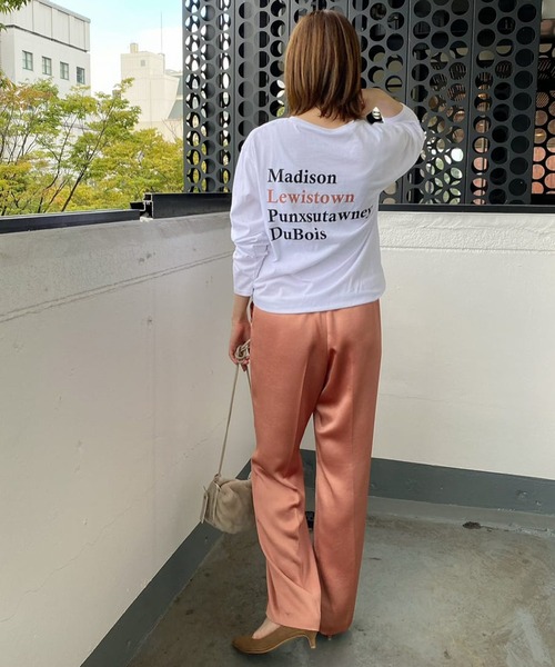 RIVE DROITE(リヴドロワ)の「スタイリッシュに品よく着映える ヴィンテージサテンリラックスパンツ(その他パンツ・レディース・オレンジ/ブルー・FREE)」の14枚目の写真