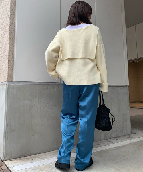 RIVE DROITE(リヴドロワ)の「スタイリッシュに品よく着映える ヴィンテージサテンリラックスパンツ(その他パンツ・レディース・オレンジ/ブルー・FREE)」の9枚目の写真