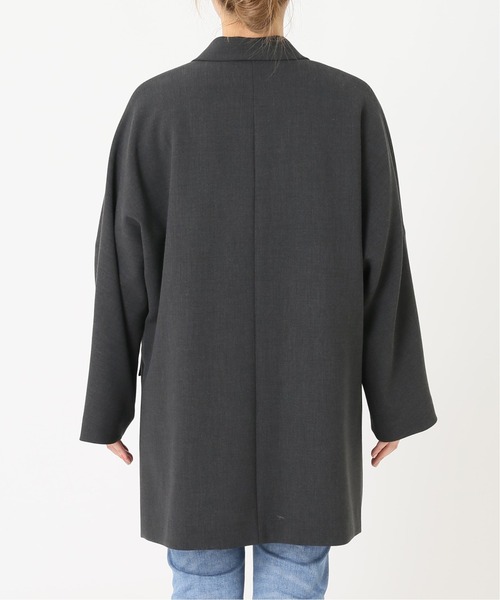 journal standard L'essage（ジャーナルスタンダードレサージュ）の「ダブルクロスコートジャケット◆（テーラードジャケット・レディース・グレー/キャメル・FREE）」の18枚目の写真