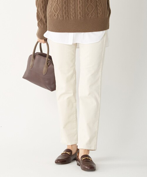 J.PRESS Ladies（J.プレス レディス）の「【洗える】21ウェルストレッチコーデュロイ パンツ（その他パンツ・レディース・ライトグレー系/黄土色系/アイボリー系・XS/S/XXS）」の2枚目の写真