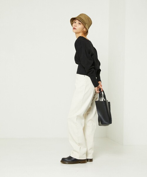 FREAK'S STORE（フリークスストア）の「CIMARRON JEANS × FREAK'S STORE/シマロンジーンズ ハイライズワイドデニム（デニムパンツ・レディース・ネイビー/ナチュラル・MEDIUM/SMALL）」の11枚目の写真