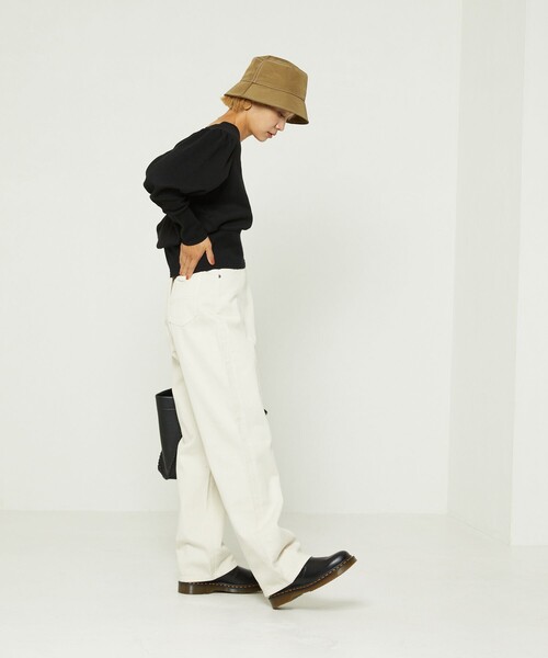 FREAK'S STORE（フリークスストア）の「CIMARRON JEANS × FREAK'S STORE/シマロンジーンズ ハイライズワイドデニム（デニムパンツ・レディース・ネイビー/ナチュラル・MEDIUM/SMALL）」の8枚目の写真