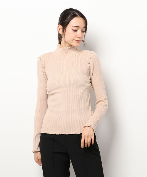 libelle more（リベル モア）の「12Gスフレニット　ハイネックメローニット（ニット/セーター・レディース・ブラック/ラベンダー/ベージュ/オレンジ/マスタード・M/L）」の2枚目の写真