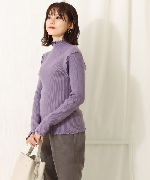 libelle more（リベル モア）の「12Gスフレニット　ハイネックメローニット（ニット/セーター・レディース・ブラック/ラベンダー/ベージュ/オレンジ/マスタード・M/L）」の16枚目の写真