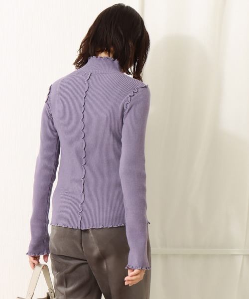 libelle more（リベル モア）の「12Gスフレニット　ハイネックメローニット（ニット/セーター・レディース・ブラック/ラベンダー/ベージュ/オレンジ/マスタード・M/L）」の8枚目の写真