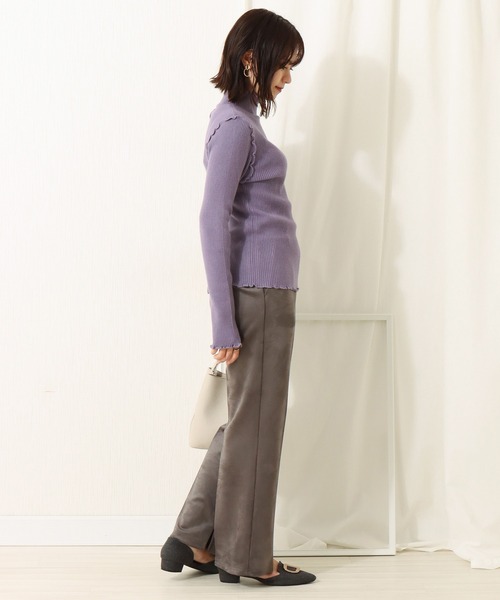 libelle more（リベル モア）の「12Gスフレニット　ハイネックメローニット（ニット/セーター・レディース・ブラック/ラベンダー/ベージュ/オレンジ/マスタード・M/L）」の21枚目の写真