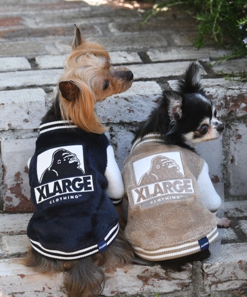 XLARGE(エクストララージ)の「XLARGE/エクストララージ/オージーフリーススタジャン/犬服(ドッグウェア)(ペットウェア・メンズ・ネイビー/ベージュ・2M/XS/L/S/2L/M)」の5枚目の写真
