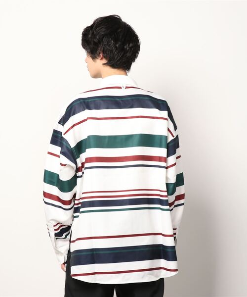 ROMANTIC CROWN(ロマンティッククラウン)の「【ROMANTIC CROWN】MULTI STRIPE SHIRT / ロマンティッククラウン マルチ ストライプ シャツ(シャツ/ブラウス・メンズ・ホワイト/ネイビー・SMALL/MEDIUM/LARGE)」の3枚目の写真