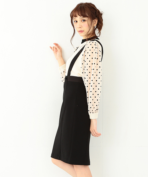CAROLINA GLASER(カロリナ グレイサー)の「CAROLINA GLASER / サスペンダータイトスカート(スカート・レディース・ブラック/グレー・ONE SIZE)」の22枚目の写真