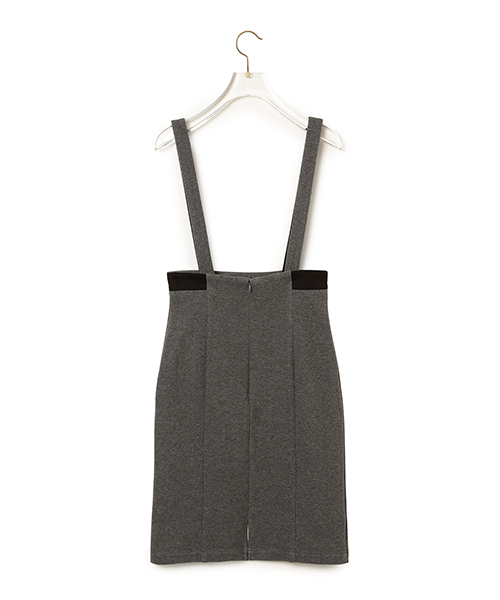 CAROLINA GLASER(カロリナ グレイサー)の「CAROLINA GLASER / サスペンダータイトスカート(スカート・レディース・ブラック/グレー・ONE SIZE)」の4枚目の写真