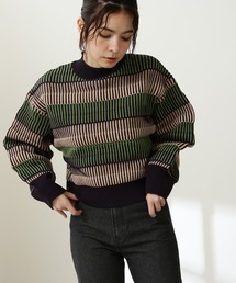 N.（N. Natural Beauty Basic） | ◆配色編みパフニット(ニット/セーター)