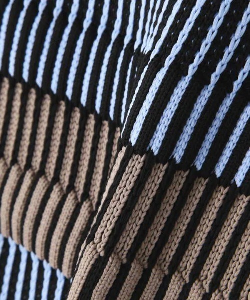 N.（N. Natural Beauty Basic）（エヌエヌナチュラルビューティーベーシック）の「◆配色編みパフニット（ニット/セーター・レディース・グリーン系その他/ブルー系その他・MEDIUM）」の13枚目の写真