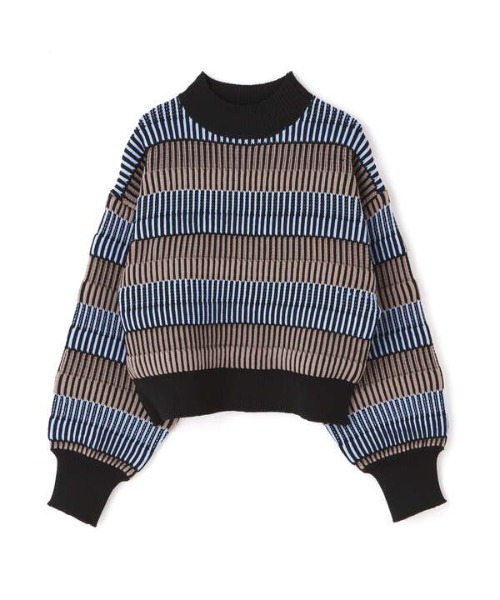 N.（N. Natural Beauty Basic）（エヌエヌナチュラルビューティーベーシック）の「◆配色編みパフニット（ニット/セーター・レディース・グリーン系その他/ブルー系その他・MEDIUM）」の12枚目の写真