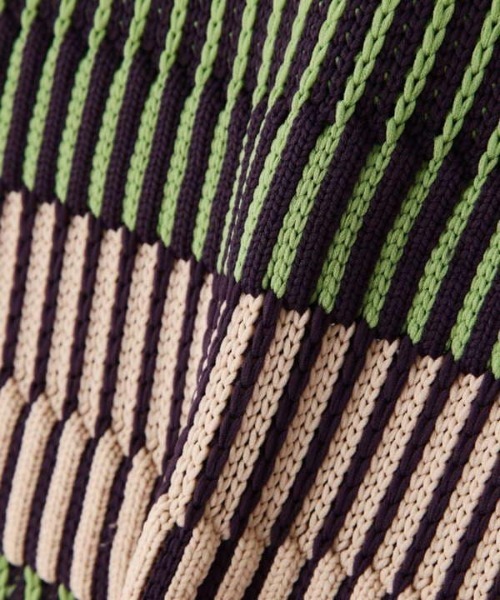 N.（N. Natural Beauty Basic）（エヌエヌナチュラルビューティーベーシック）の「◆配色編みパフニット（ニット/セーター・レディース・グリーン系その他/ブルー系その他・MEDIUM）」の11枚目の写真