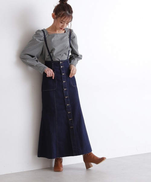 FREE'S MART（フリーズマート）の「◇スクエアネック短丈ボリュームスリーブブラウス（シャツ/ブラウス・レディース・ブラック系その他/ベージュ系その他/レッド系その他/グリーン系その他・FREE）」の8枚目の写真