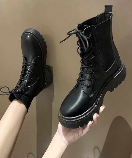 SFW（エスエフダブリュー）の「厚底ショートブーツ（ブーツ・レディース・ブラック系1/ブラック系2・36/37/38/35/40/39）」の7枚目の写真