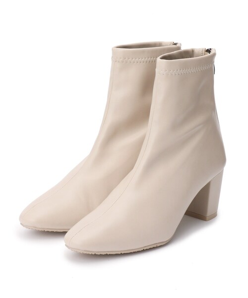 DRESKIP(ドレスキップ)の「◆【内側起毛】あったかストレッチブーツ(ブーツ・レディース・アイボリー/ブラック・25/35/45)」の2枚目の写真