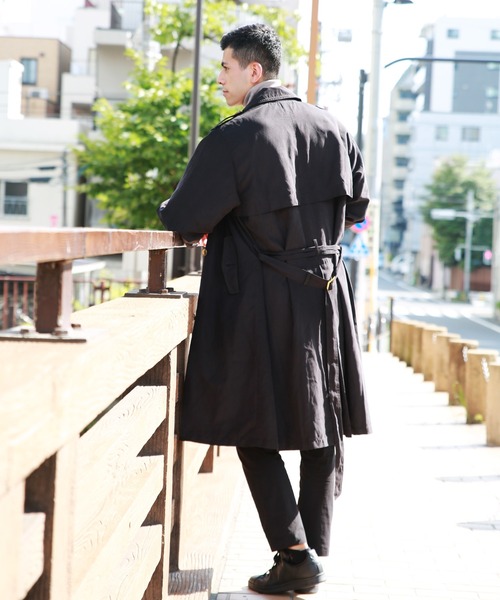 WESTSEA（ウエストシー）の「フェイクスエード ロングトレンチコート（トレンチコート・メンズ・ブラック/カーキ/ベージュ・L/M）」の18枚目の写真