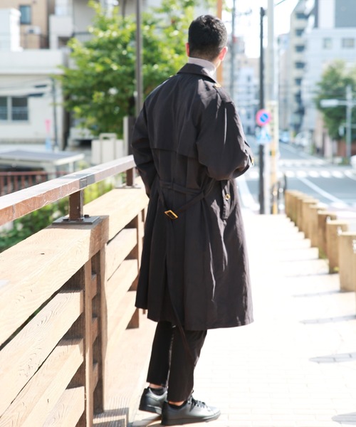 WESTSEA（ウエストシー）の「フェイクスエード ロングトレンチコート（トレンチコート・メンズ・ブラック/カーキ/ベージュ・L/M）」の12枚目の写真