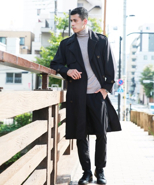 WESTSEA（ウエストシー）の「フェイクスエード ロングトレンチコート（トレンチコート・メンズ・ブラック/カーキ/ベージュ・L/M）」の10枚目の写真