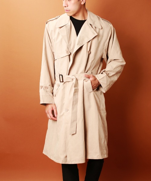 WESTSEA（ウエストシー）の「フェイクスエード ロングトレンチコート（トレンチコート・メンズ・ブラック/カーキ/ベージュ・L/M）」の13枚目の写真