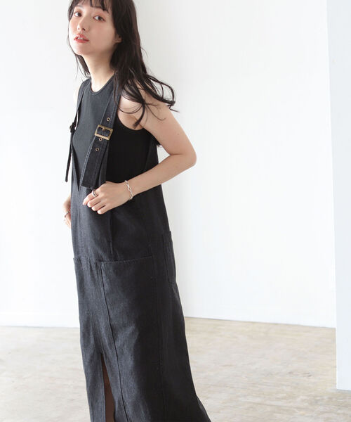 BeAMS DOT(ビームスドット)の「【WEB限定】BeAMS DOT / デニム ロングジャンパースカート(ワンピース・レディース・ホワイト系その他5/ブラック系その他4・FREE)」の15枚目の写真