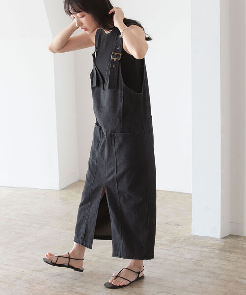 BeAMS DOT(ビームスドット)の「【WEB限定】BeAMS DOT / デニム ロングジャンパースカート(ワンピース・レディース・ホワイト系その他5/ブラック系その他4・FREE)」の18枚目の写真