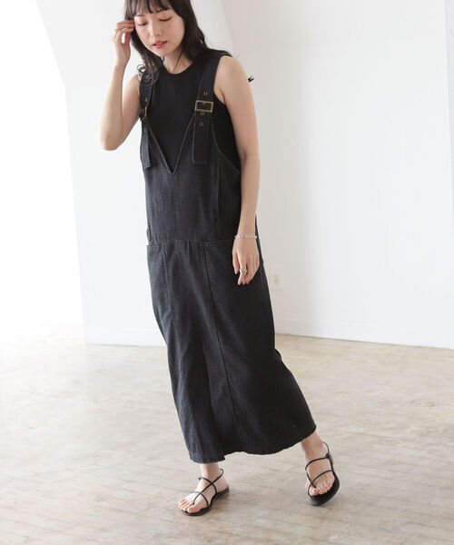 BeAMS DOT(ビームスドット)の「【WEB限定】BeAMS DOT / デニム ロングジャンパースカート(ワンピース・レディース・ホワイト系その他5/ブラック系その他4・FREE)」の19枚目の写真