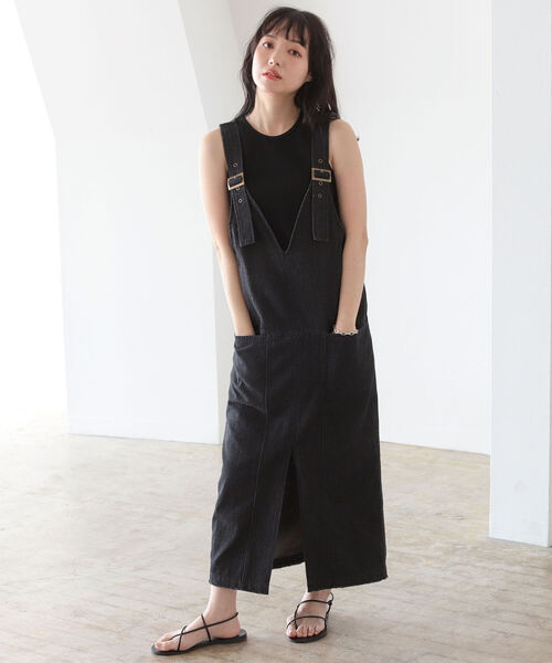 BeAMS DOT(ビームスドット)の「【WEB限定】BeAMS DOT / デニム ロングジャンパースカート(ワンピース・レディース・ホワイト系その他5/ブラック系その他4・FREE)」の21枚目の写真