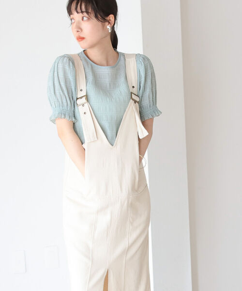 BeAMS DOT(ビームスドット)の「【WEB限定】BeAMS DOT / デニム ロングジャンパースカート(ワンピース・レディース・ホワイト系その他5/ブラック系その他4・FREE)」の22枚目の写真