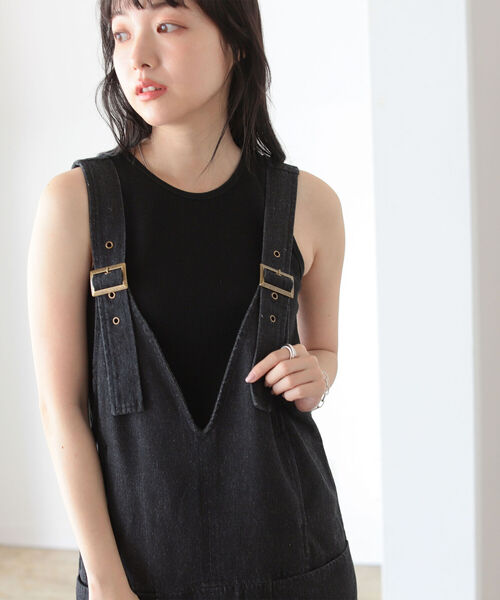 BeAMS DOT(ビームスドット)の「【WEB限定】BeAMS DOT / デニム ロングジャンパースカート(ワンピース・レディース・ホワイト系その他5/ブラック系その他4・FREE)」の2枚目の写真