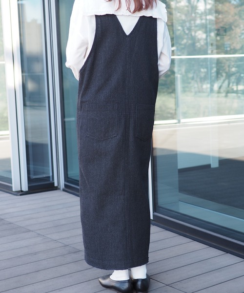 BeAMS DOT(ビームスドット)の「【WEB限定】BeAMS DOT / デニム ロングジャンパースカート(ワンピース・レディース・ホワイト系その他5/ブラック系その他4・FREE)」の10枚目の写真