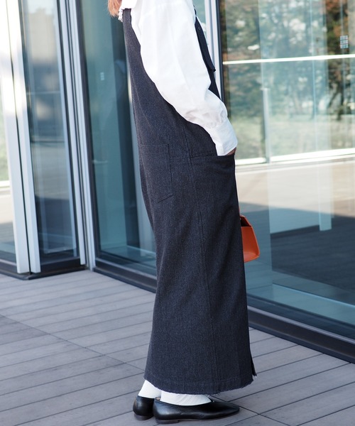 BeAMS DOT(ビームスドット)の「【WEB限定】BeAMS DOT / デニム ロングジャンパースカート(ワンピース・レディース・ホワイト系その他5/ブラック系その他4・FREE)」の5枚目の写真