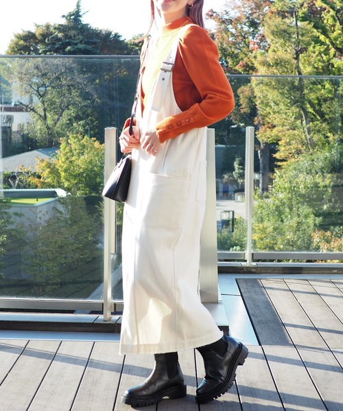 BeAMS DOT(ビームスドット)の「【WEB限定】BeAMS DOT / デニム ロングジャンパースカート(ワンピース・レディース・ホワイト系その他5/ブラック系その他4・FREE)」の3枚目の写真