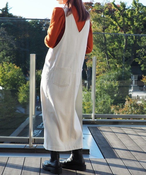 BeAMS DOT(ビームスドット)の「【WEB限定】BeAMS DOT / デニム ロングジャンパースカート(ワンピース・レディース・ホワイト系その他5/ブラック系その他4・FREE)」の11枚目の写真