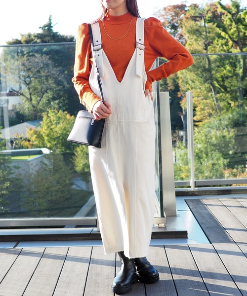 BeAMS DOT(ビームスドット)の「【WEB限定】BeAMS DOT / デニム ロングジャンパースカート(ワンピース・レディース・ホワイト系その他5/ブラック系その他4・FREE)」の8枚目の写真