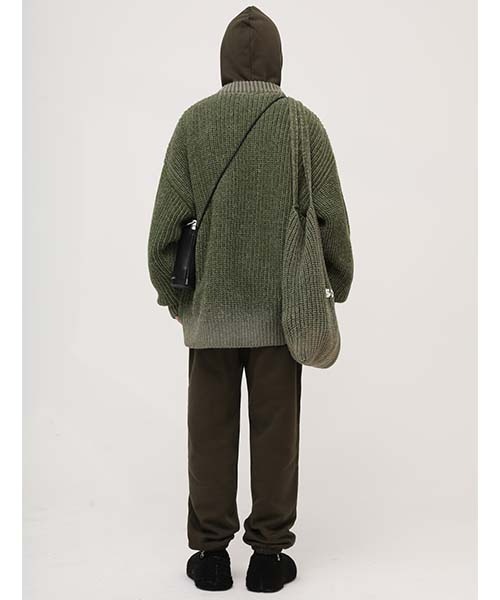 MASONPRINCE(メイソンプリンス)の「【MASONPRINCE】Brand logo knit tote bag BB1996(トートバッグ・メンズ・カーキ/ダークグレー/ブラウン・FREE)」の9枚目の写真