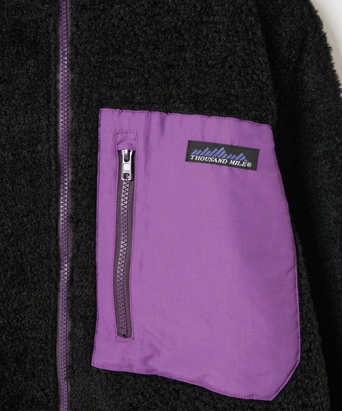 THOUSAND MILE（サウザンドマイル）の「【THOUSAND MILE/サウザンドマイル】別注フリースジップブルゾン（ブルゾン・メンズ・ブラック/キャメル・MEDIUM/LARGE）」の11枚目の写真