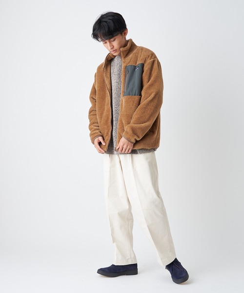 THOUSAND MILE（サウザンドマイル）の「【THOUSAND MILE/サウザンドマイル】別注フリースジップブルゾン（ブルゾン・メンズ・ブラック/キャメル・MEDIUM/LARGE）」の3枚目の写真