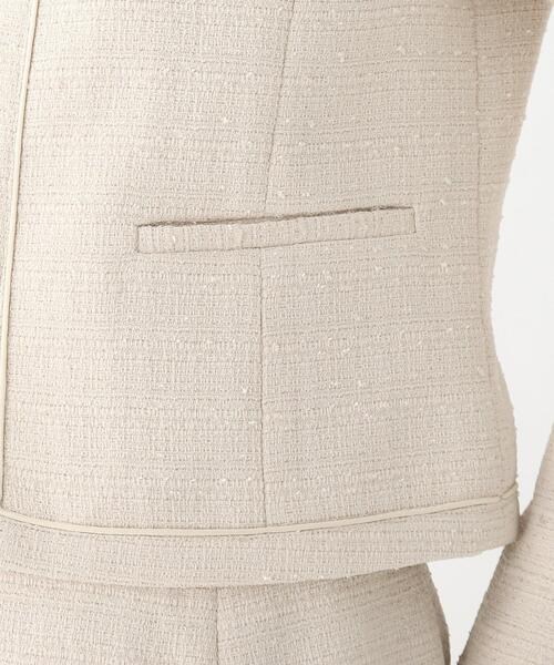 index(インデックス)の「◆ツイードノーカラージャケット【WEB限定サイズ】(スーツジャケット・レディース・ネイビー/アイボリー/ブラック系3・40/38/42/36)」の9枚目の写真