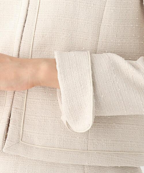 index(インデックス)の「◆ツイードノーカラージャケット【WEB限定サイズ】(スーツジャケット・レディース・ネイビー/アイボリー/ブラック系3・40/38/42/36)」の12枚目の写真