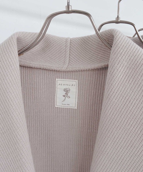 AS KNOW AS plus（アズノゥアズプラス）の「◇Wフェイスロングコート（チェスターコート・レディース・ブラック/アイボリー/モカ/グレイッシュベージュ・FREE）」の9枚目の写真