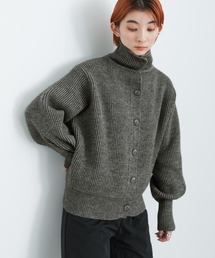2021 AW ハイネックリブニットカーディガン