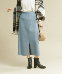 Rouge vif | フェイクメルトンジャージータイトスカート(スカート)