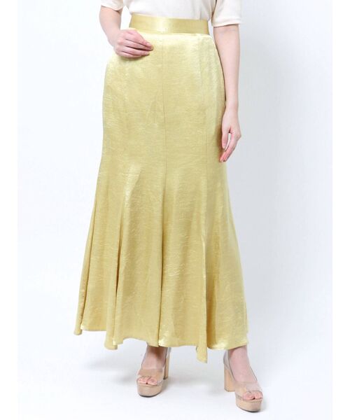 LAGUNAMOON(ラグナムーン)の「メロンヴィンテージサテンスカート(スカート・レディース・ライトグレー/チャコールグレー/イエロー・SMALL/MEDIUM)」の11枚目の写真