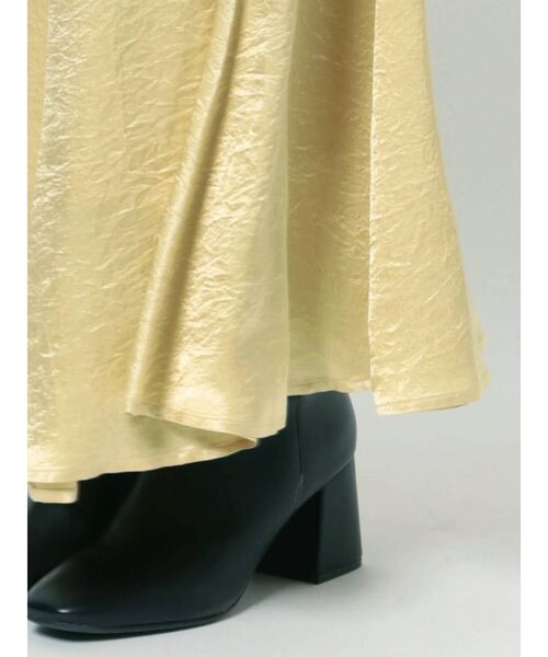 LAGUNAMOON(ラグナムーン)の「メロンヴィンテージサテンスカート(スカート・レディース・ライトグレー/チャコールグレー/イエロー・SMALL/MEDIUM)」の4枚目の写真