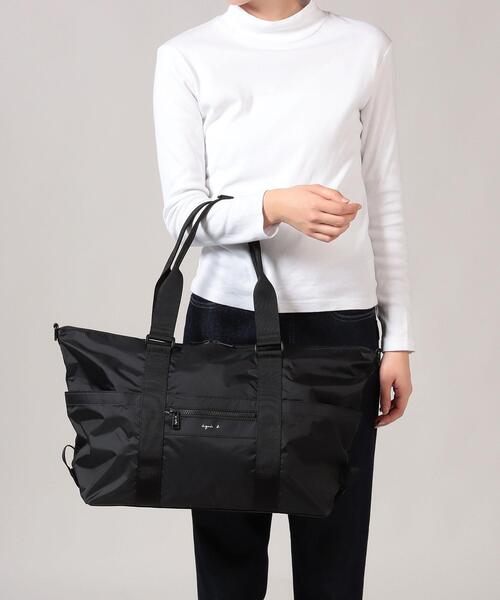 agnes b.(アニエスベー)の「2wayボストンバッグ (QAT01-01)(ボストンバッグ・レディース・ブラック・FREE)」の6枚目の写真