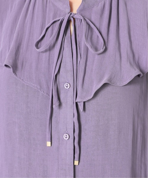 SLOBE IENA（スローブイエナ）の「フリルカラーブラウス【手洗い可能】◆（シャツ/ブラウス・レディース・ラベンダー/アイボリー/ブラック・FREE）」の7枚目の写真