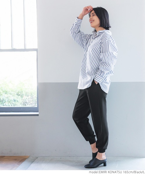 coca(coca)(コカ)の「ピンタックジョガーパンツ(その他パンツ・レディース・ブラック・M/L)」の8枚目の写真